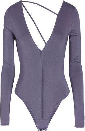 8 by YOOX V-NECK VISCOSE KNIT BODYSUIT