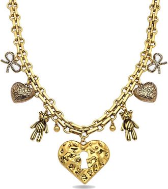 Eye Candy Los Angeles Kara Charm Necklace in Gold at Nordstrom Rack
