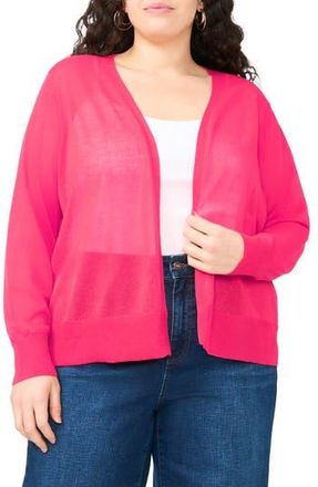 Vince Camuto Tissue Knit Cardigan in Raspberry Jewel at Nordstrom Rack, Size 1X