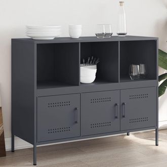 Berkfield Home Sideboard Anthracite 100.5x39x79 cm Steel