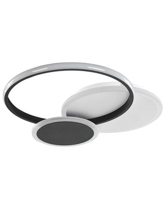 Beliani L&aacute;mpara led de techo metal negro