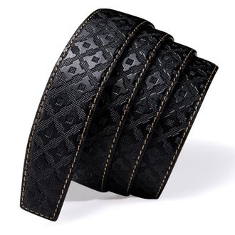 Barry.Wang Men Belt Ratchet Strap Only Leather without Buckle Wedding