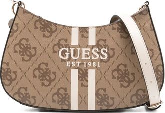 Guess Co Noelle logo-pattern shoulder bag - Neutrals
