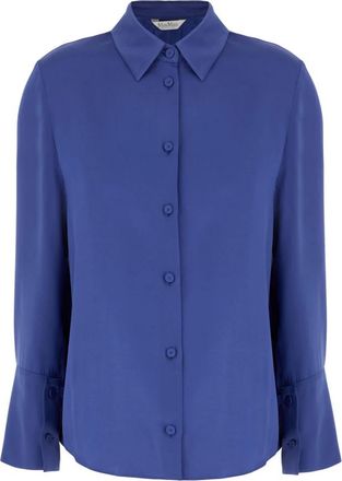Max Mara Mxpvoliera Shirt - Dames - Overhemden - Blauw - M - Leer - Overhemden