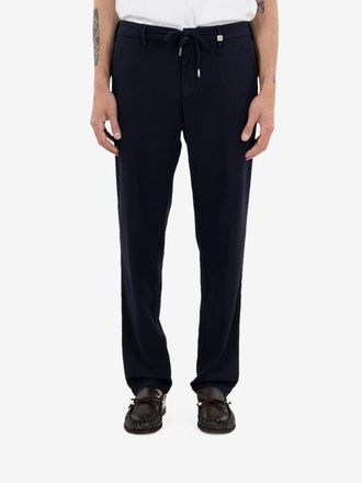 Myths Pantalone in ice cotton blu navy