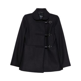 Fay Single-Breasted Coats - Coats - Mujer - Azul - S