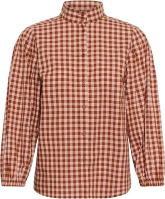 Inwear Haimaiw Shirt - Dames - Overhemden - Bruin - 2XL - Katoen - Overhemden