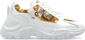 Versace Jeans Couture Sportschoenen met Barocco-patroon - Dames - Sneakers - Wit - 40 EU - Leer - Schoenen