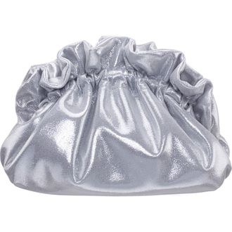 Nina Cristy Metallic Clutch in True Silver at Nordstrom