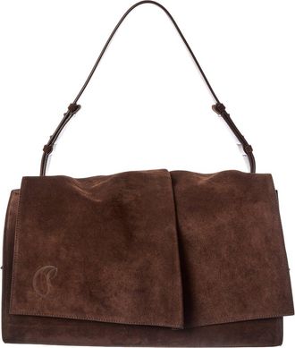 Christian Louboutin Baggy Large Suede Shoulder Bag