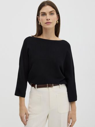 Contemporaine Womens Textured knit loose boxy sweater