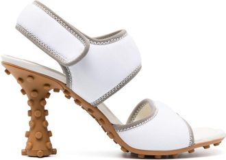 Sunnei 1000Chiodi high-heel sandals - women - Rubber/Elastane/Polyamide/Calf Leather - 36 - White