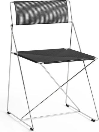 HAY X-Line Stuhl, Indoor, verchromt / schwarz