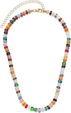 Adornia Rainbow Bead Tennis Necklace in Multi at Nordstrom Rack
