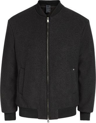 L'Estrange Wool Bomber Jacket - Black - XL