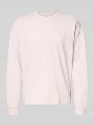 Pegador Oversized Sweatshirt mit Logo-Stitching Modell Rusk in Flieder, Gr&ouml;&szlig;e XXL