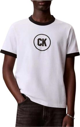Calvin Klein Jeans March Graphic Season - Heren - T-shirts - Wit - M - Katoen - Tops