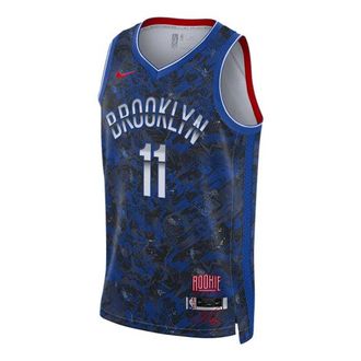 Nike Mens Nike NBA Sports Basketball Brooklyn Nets. Kyrie Irving No. 11 Blue Jersey DA6959-495