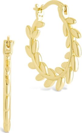 Sterling Forever Effie Vine Hoop Earrings in Gold at Nordstrom Rack