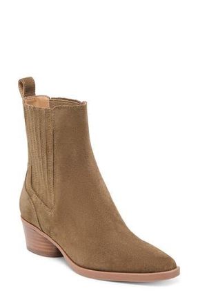 Dolce Vita Faint H2O Waterproof Chelsea Boot in Olive Suede H2O at Nordstrom Rack, Size 5.5