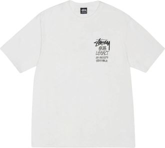 St&uuml;ssy Surfman Pig Dyed Tee - Dames - T-shirts - Wit - S - Katoen - Tops