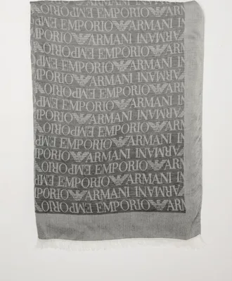 Emporio Armani Sciarpa in modal con logo all-over