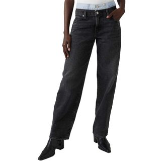 Levi's Damesjeans van denim met 94, hoge taille en baggy pasvorm (Zwart wassen)