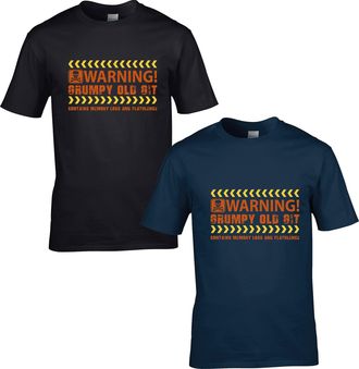 Generic Warning Grumpy Old Git Funny T Shirt Comedy Skull T Shirt Mens Birthday Dad Funny Novelty Grandad Adult Tee Black