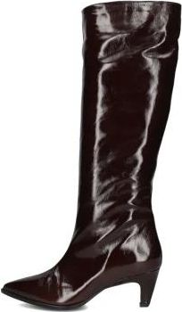 Notre-V Elegante Bruine Hoge Hak Laarzen - Dames - Laarzen met Hak - Bruin - 39 EU - Wol - Schoenen