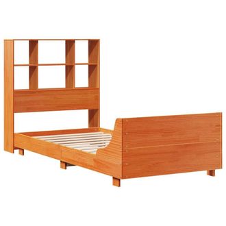 Berkfield Home Full Bed Frame without Mattress Wax Brown 100x200 cm Solid Wood Pine