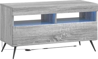 vidaXL Mueble De Tv Led Sonoma Gris Madera De Ingenier&iacute;a Vidaxl