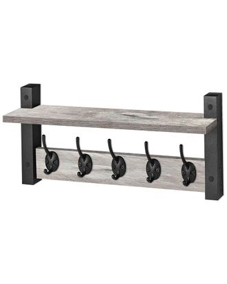 Sorbus Xl Wall Mount Coat Hooks Floating Shelf