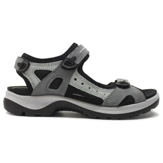 Ecco Ecco Offroad 069563 Leather Textile Womens Hook and loop Sandals - Titanium - Size:UK 6.5-7