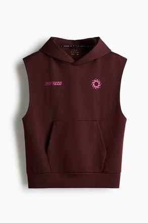 H&M Sleeveless Sports Hoodie With Drymove in Burgundy/365 Training Team at Nordstrom, Size Xx-Large