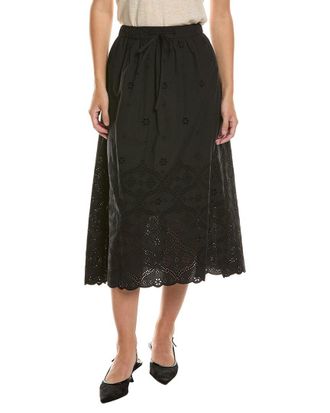 Brooks Brothers Tie Waist Eyelet Skirt
