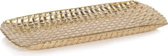Zodax Braided Rectangular Serving Tray in Gold at Nordstrom Rack