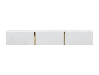 VENTE-UNIQUE.COM Mueble de tv suspendido madera blanco, dorado