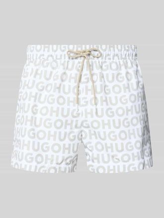 HUGO BOSS Badehose mit Tunnelzug Modell KALY in Offwhite, Gr&ouml;&szlig;e XL