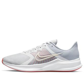 Nike Mens Downshifter 11 Sneakers In Dark Smoke Grey/ University Red