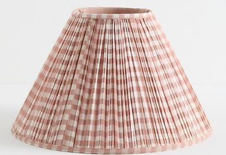 Anthropologie Ruched Empire Printed Lamp Shade