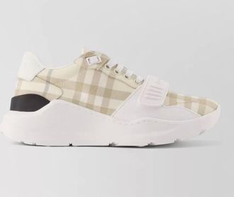 Burberry nylon checked low-top sneakers