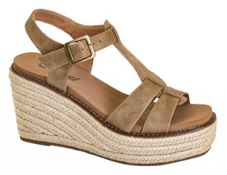 Corkys Footwear Womens Somethings Fishy Wedge Sandal In Taupe