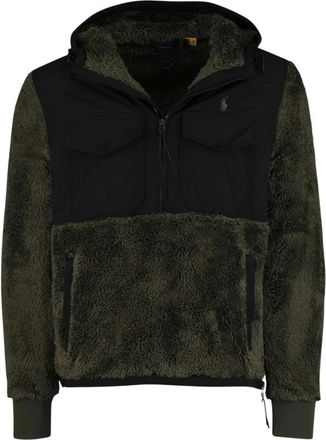 Polo Ralph Lauren Hoodies & sweatvesten, Heren, Groen, L, Polyester, Half Zip Sweater