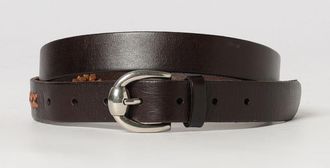 Brunello Cucinelli Cintura in pelle intrecciata bicolore con fibbia ad ardiglione