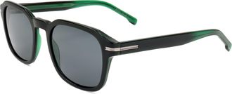 HUGO BOSS Mens 51 mm Green Sunglasses