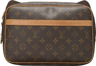 Louis Vuitton Brown Monogram Coated Canvas & Vachetta Leather Reporter Pm (Authentic Pre-Loved)