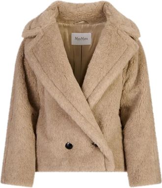 Max Mara Cambusa Korte Dubbele Jas - Dames - Jassen - Bruin - S - Wol - Jassen