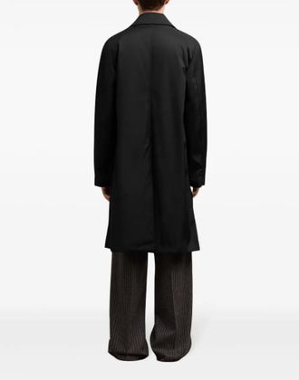 Ami Technical Twill Logo Raincoat - Black