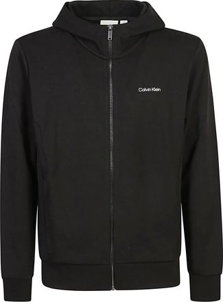 Calvin Klein Zwarte Sweatshirt Aw 24 Herenmode - Heren - Vesten met rits - Zwart - XL - Hoodies & sweatvesten