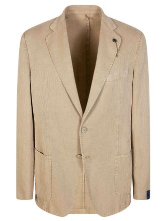 Santaniello Men Cotton Ramie Linen Unstructured Blazer